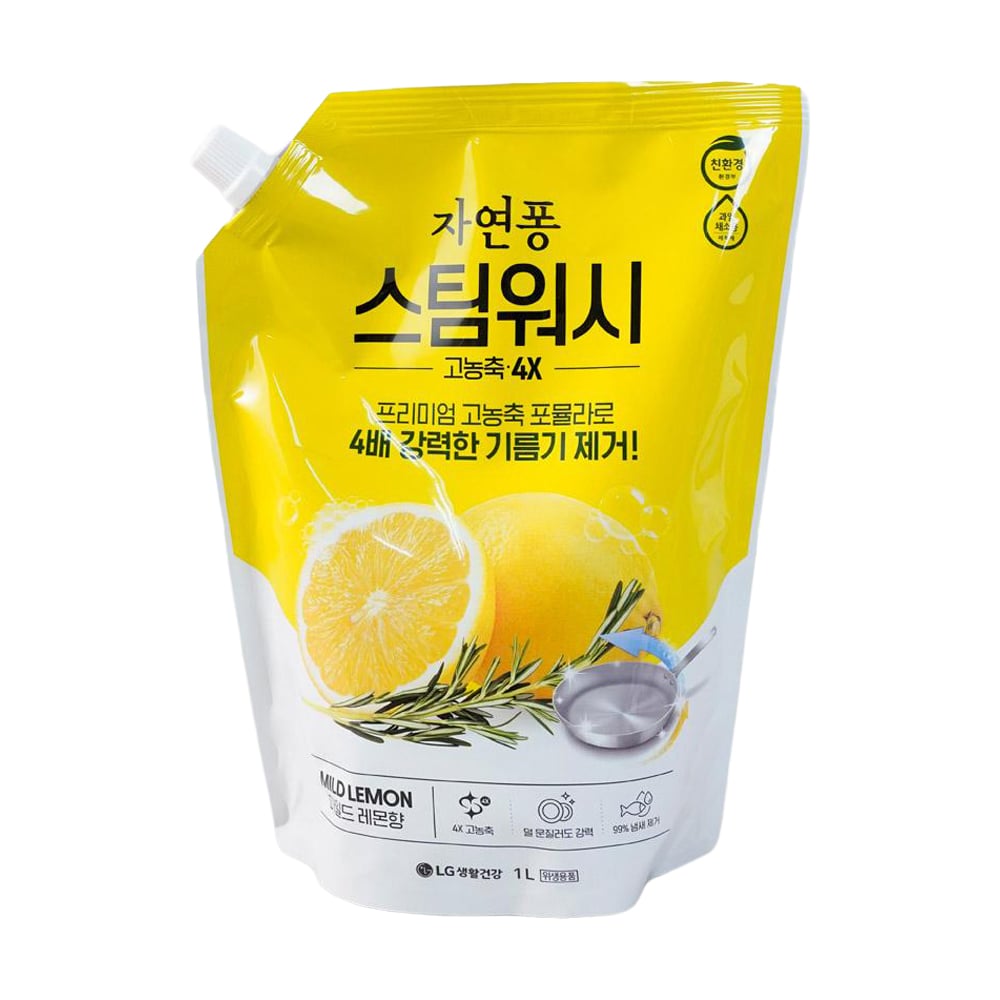 Засіб для миття посуду LG Household &amp; Health Natural Pong Mild Lemon, 1 л (дойпак)