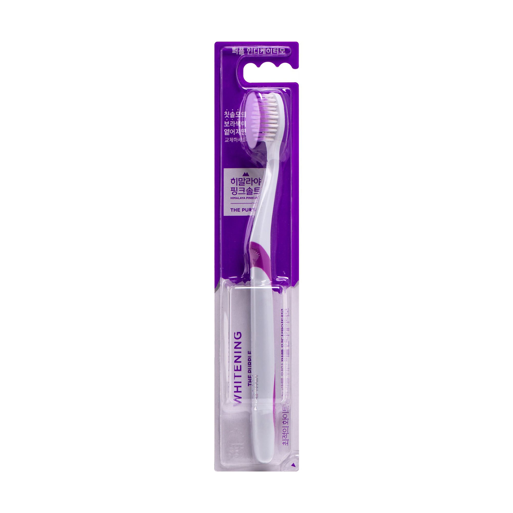 Зубна щітка LG Household &amp; Health Himalaya Pinksalt Whitening The Purple Toothbrush середньої жорсткості, біла, 1 шт